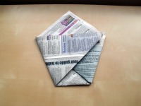 origami cup third fold