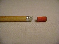 pencil with rubber removed