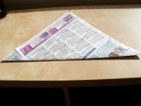 square of newspaper