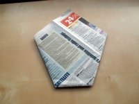 origami cup turned over