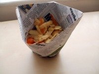 newspaper cup for composting